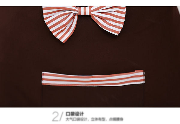 餐廳服務員工作服定制款式口袋細節展示圖