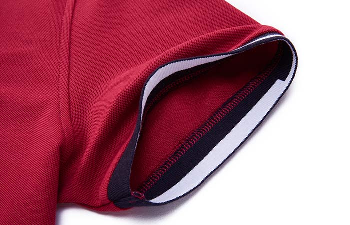 220克錦上添花翻領短袖T恤衫定做之袖子及袖口細節展示